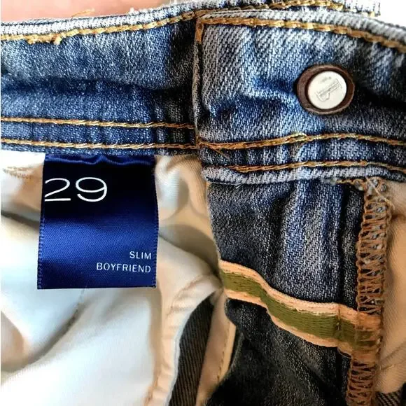 Pilcro - Anthropologie Light Wash Distressed Slim Boyfriend Jeans - Picture 5 of 5